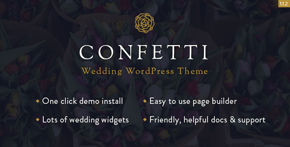 Confetti - Responsive Wedding WordPress Theme - Wedding WordPress