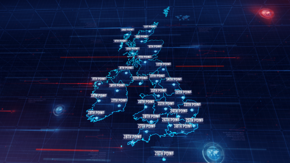 United Kingdom Map Elements template preview
