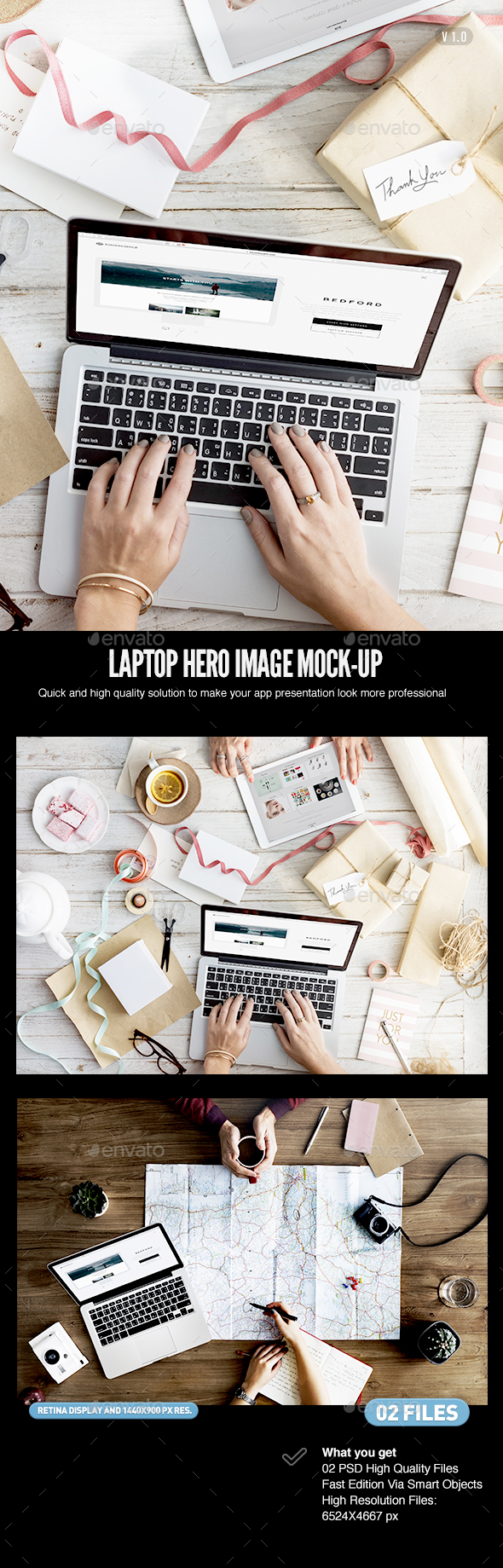 Responsive Laptop and Tablet Mock-Up - Displays Product Mock-Ups