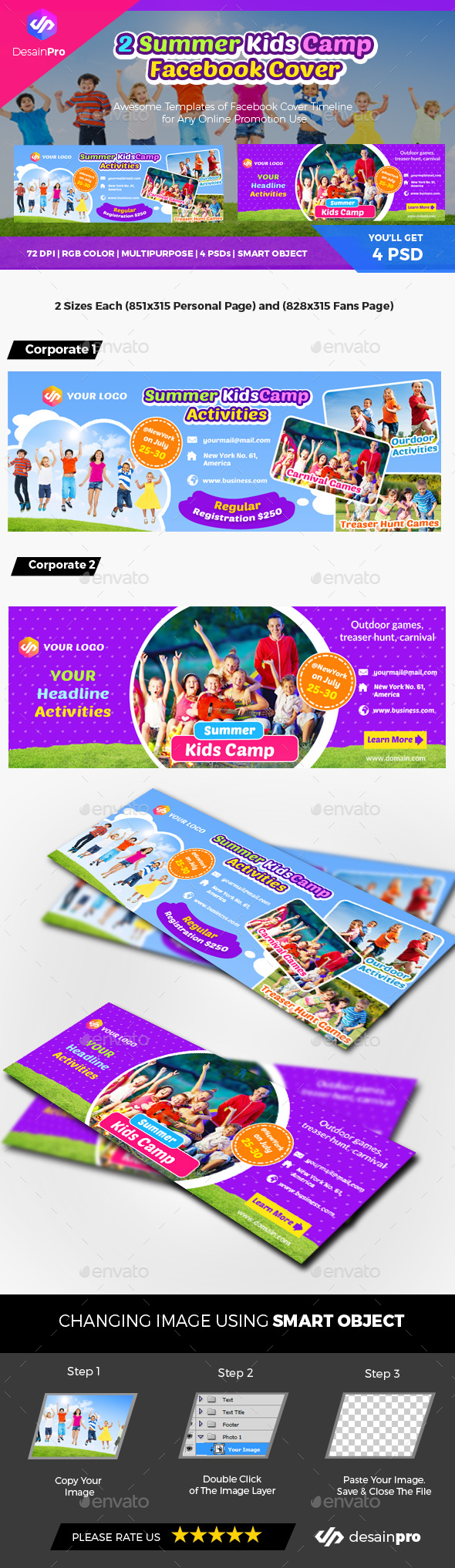 Summer Kids Camp Facebook Cover - Facebook Timeline Covers Social Media