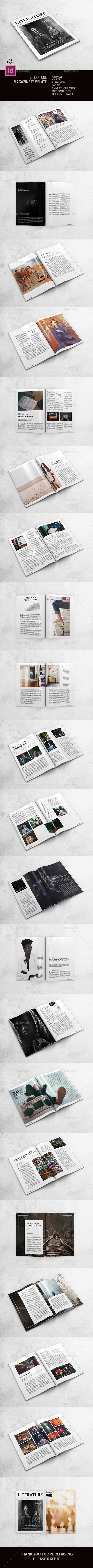 Literature Magazine Template - Magazines Print Templates