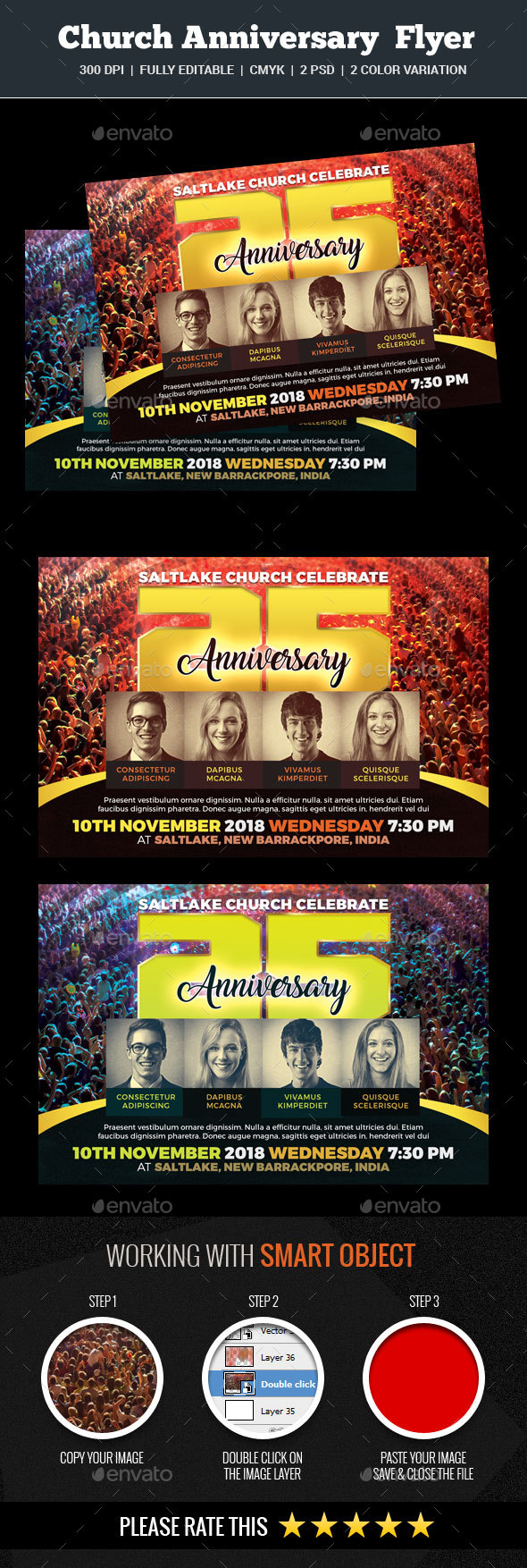 Church Anniversary Flyer - Church Flyers