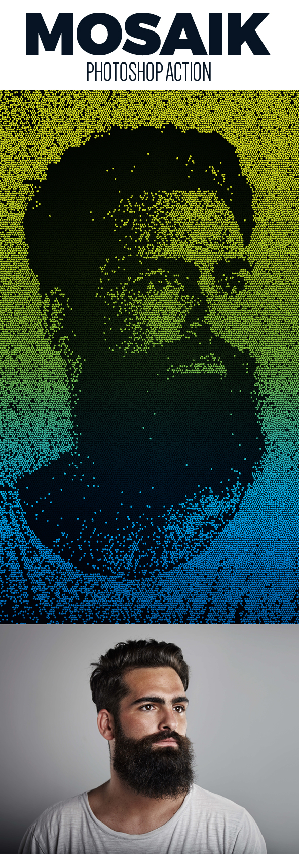 Mosaik | Pixels | Doted Photoshop Action ATN - Photo Effects Actions