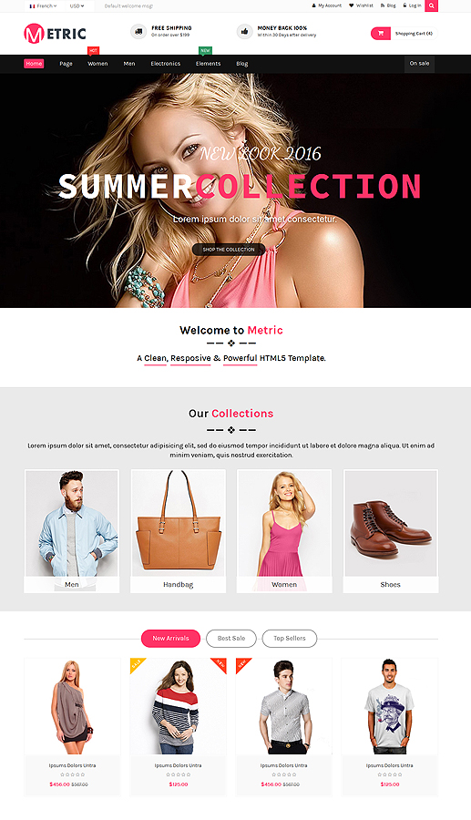 Metric- Ultimate E-Commerce Responsive HTML5 Template by justthemevalley