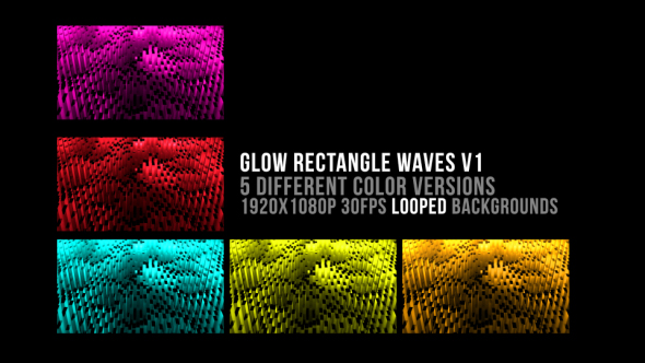 Glow Rectangle Waves Backgrounds V1