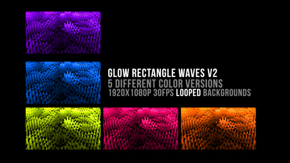 Glow Rectangle Waves Backgrounds V2
