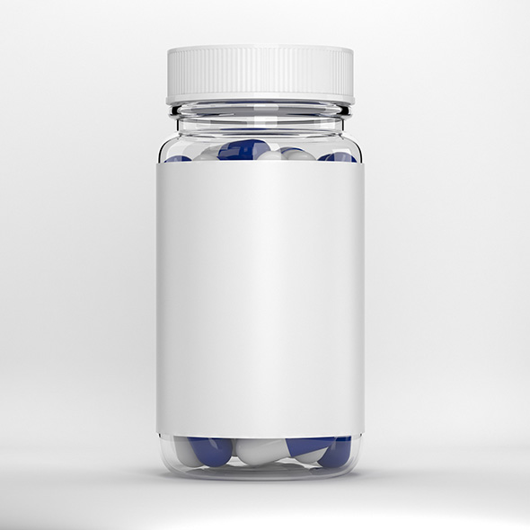 Glass pill bottle - 3Docean 19595314
