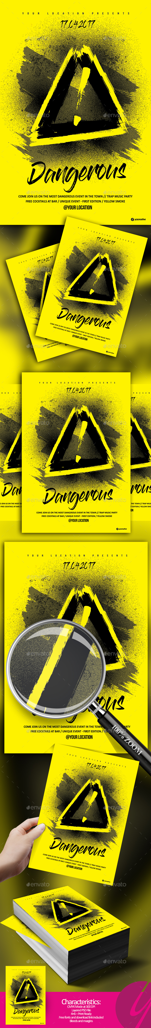 Dangerous Party Flyer - Clubs & Parties Events