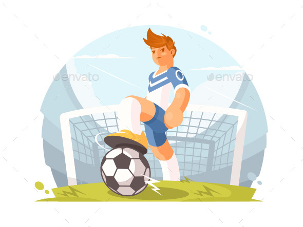 Cartoon Character Football Player - People Characters