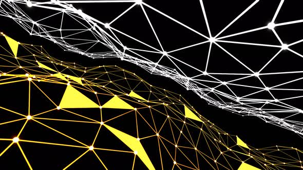 4K Abstract looped background of waves of cubes on a plane alt