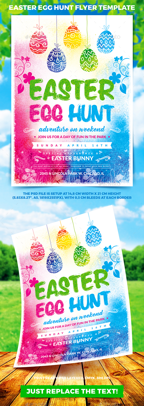 Easter Egg Hunt Flyer Template vol.1 by 4ustudio GraphicRiver