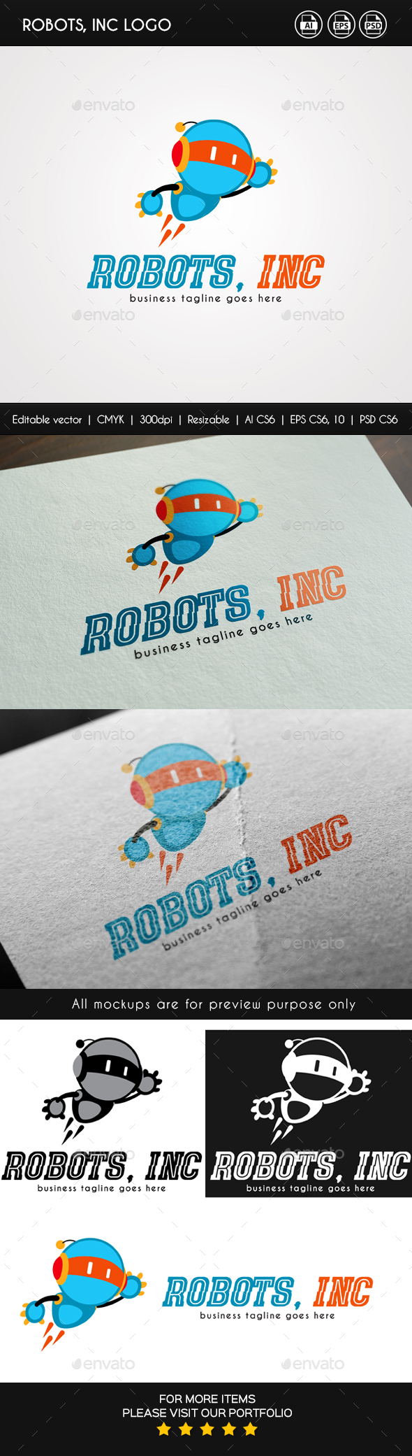Robots, Inc Logo Template - Company Logo Templates