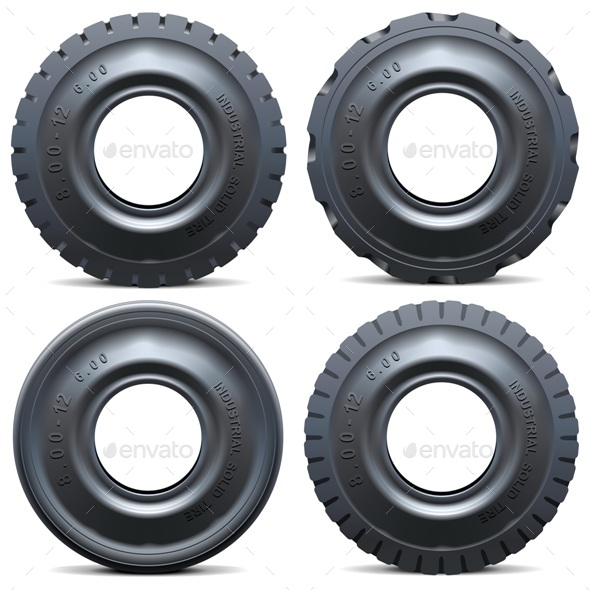 Vector Forklift Tractor Tire - Industries Business