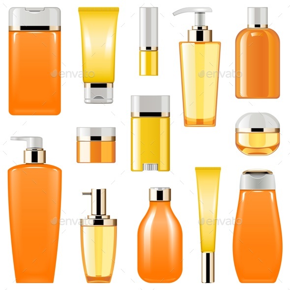 Vector Cosmetic Packaging Icons Set 8 - Health/Medicine Conceptual