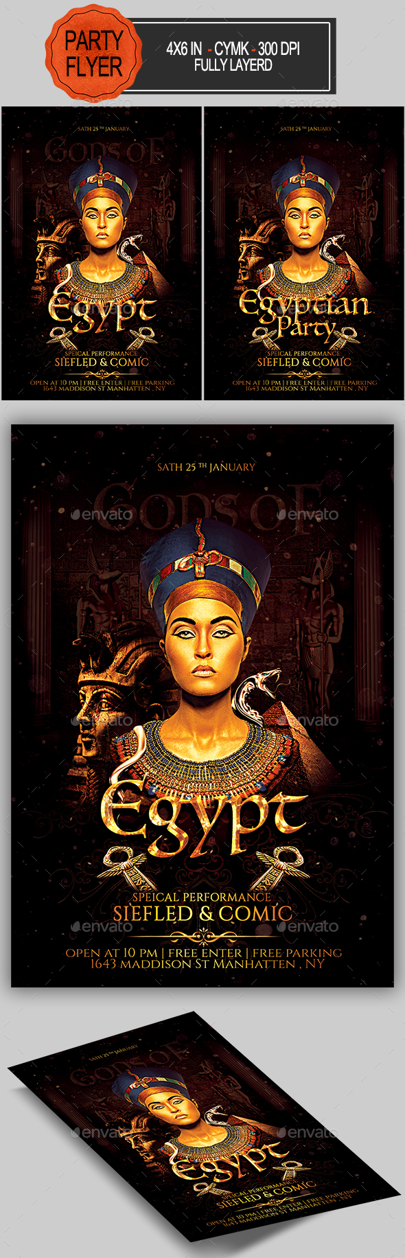 Egyptian Party Flyer - Clubs & Parties Events