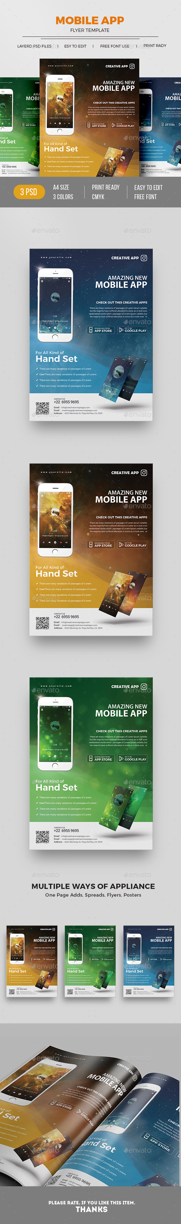 Mobile App Flyer Template - Commerce Flyers
