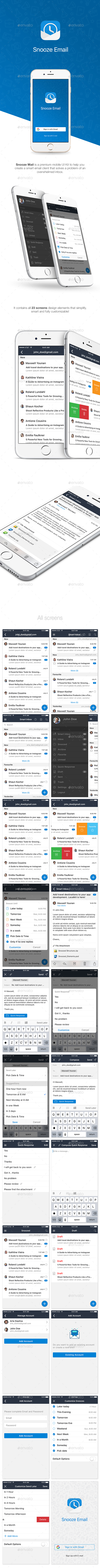 Snooze Mail UI Graphic - User Interfaces Web Elements