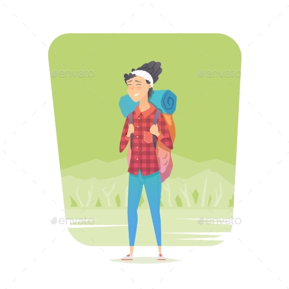 Woman Hiking - Travel Conceptual