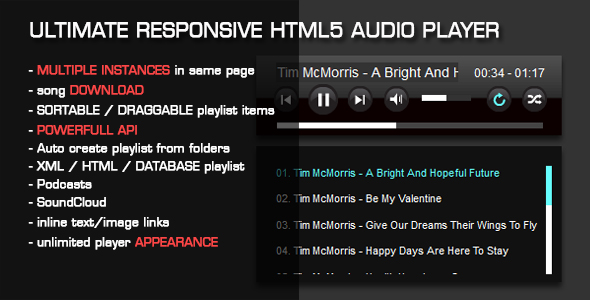 HTML5 Audio Player with Playlist