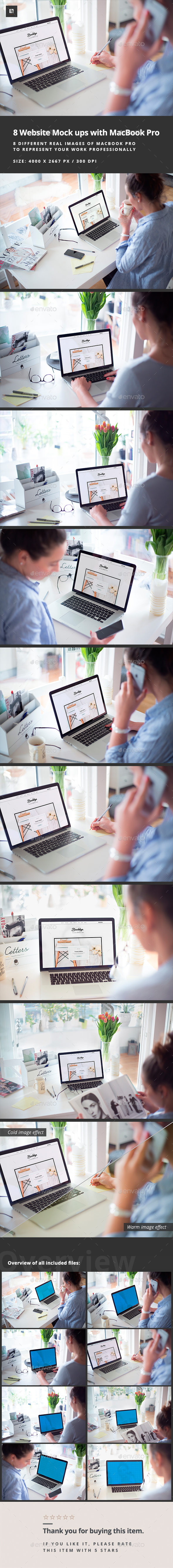 Photorealistic Website Mockup - Website Displays
