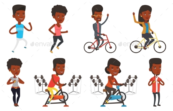 Set of Sport Characters - People Characters