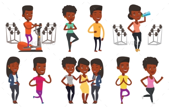Set of Sport Characters - People Characters