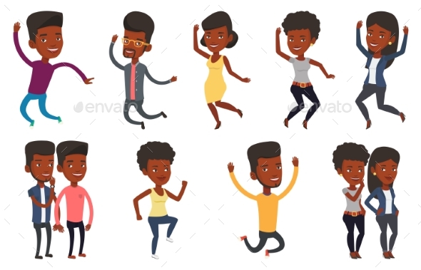 Set of People During Leisure Activity - People Characters