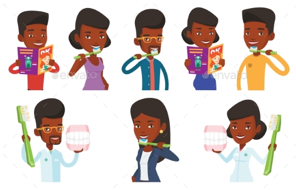 Set of Doctor Characters and Patients - People Characters