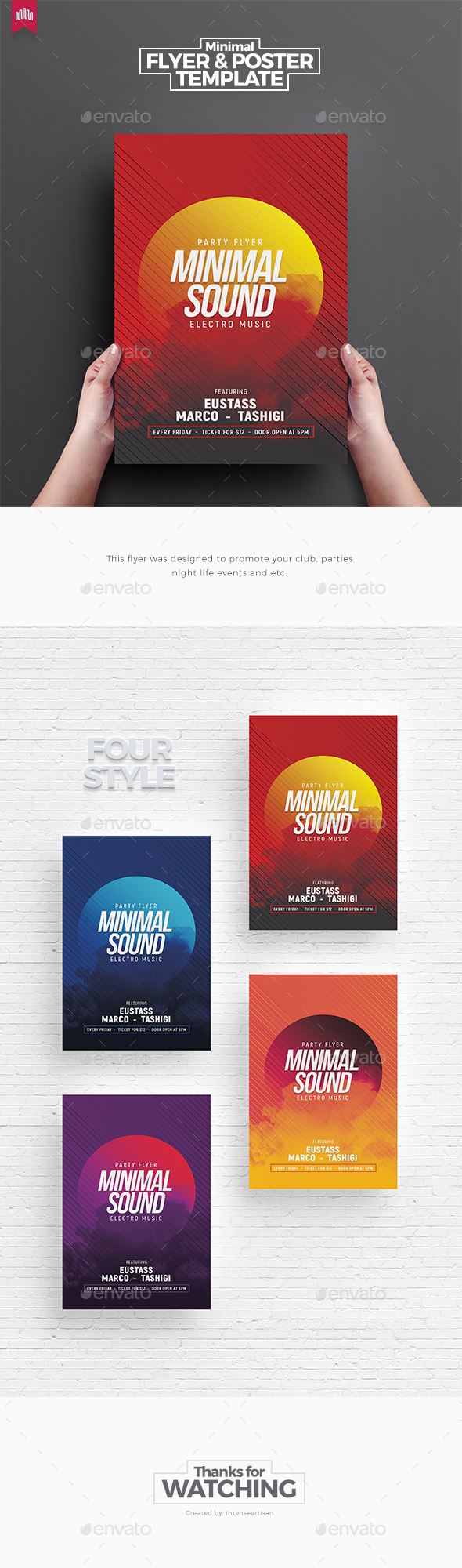 Minimal Sound - Flyer Template - Clubs & Parties Events