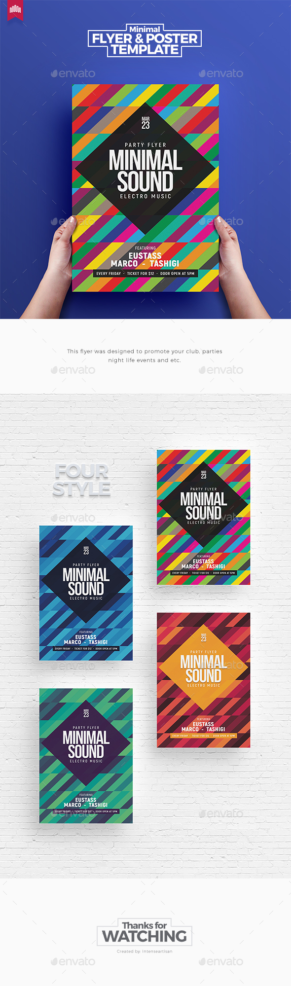 Minimal Sound V.2 - Flyer Template - Clubs & Parties Events
