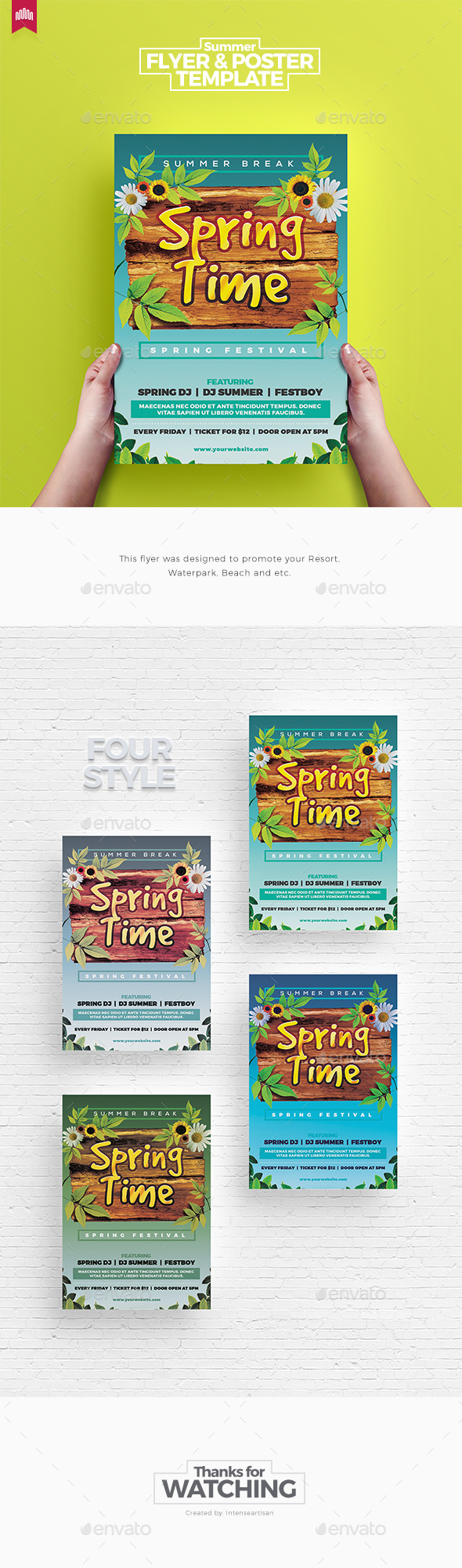Spring Time Summer - Flyer Template - Clubs & Parties Events