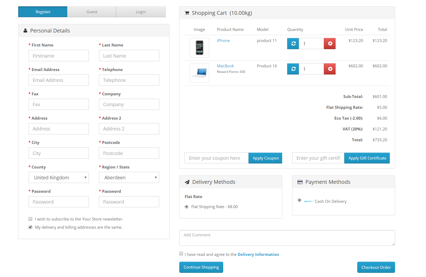 onepage checkout quick checkout by extensionsbazaar codecanyon