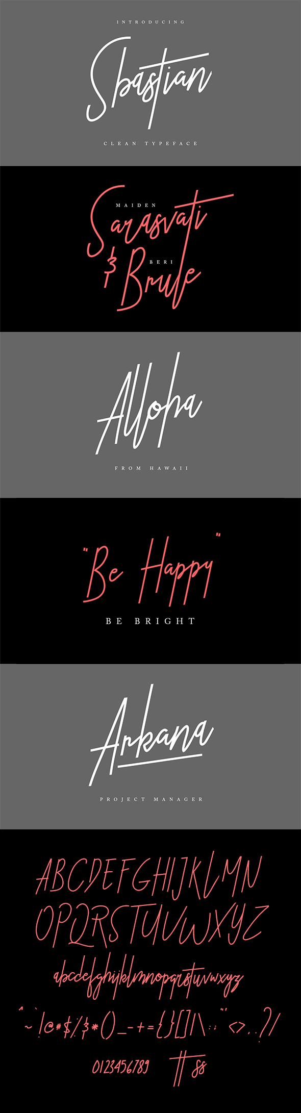 Sbastian Signature Clean Typeface - Hand-writing Script