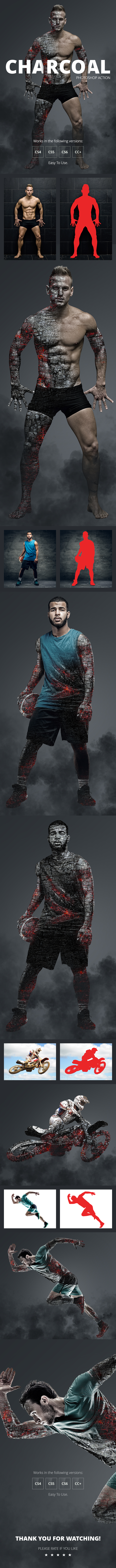 Charcoal Photoshop Action - Photo Effects Actions