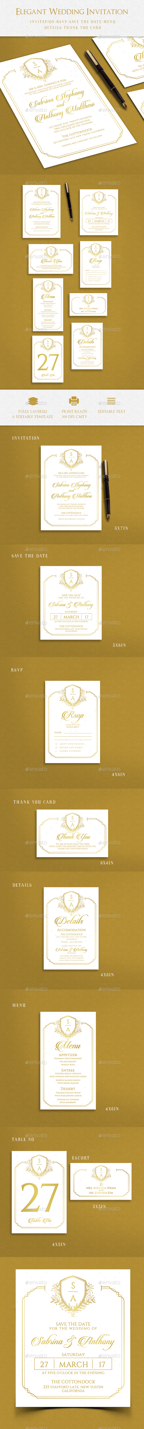 Elegant Wedding Invitation - Weddings Cards & Invites