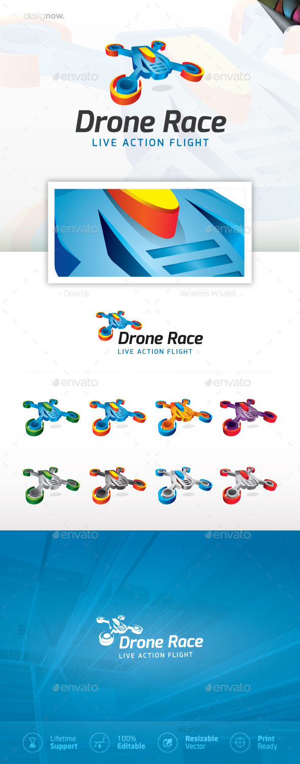 Drone Race Logo - Objects Logo Templates