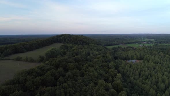 Aerial View of Forest and Mountain Top