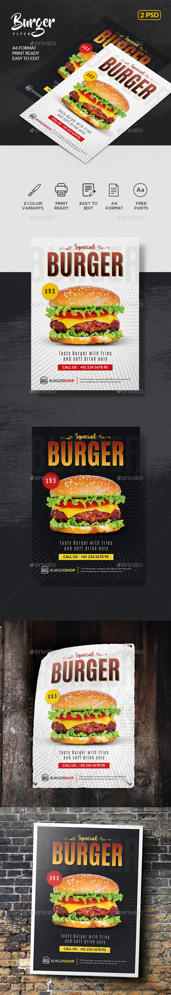 Burger Flyer Templates - Restaurant Flyers