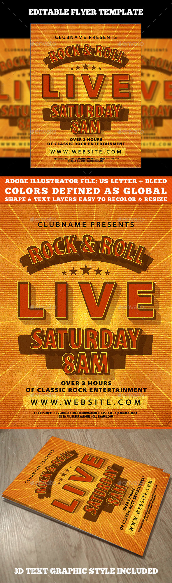 Music Event Adobe Illustrator Flyer - Events Flyers