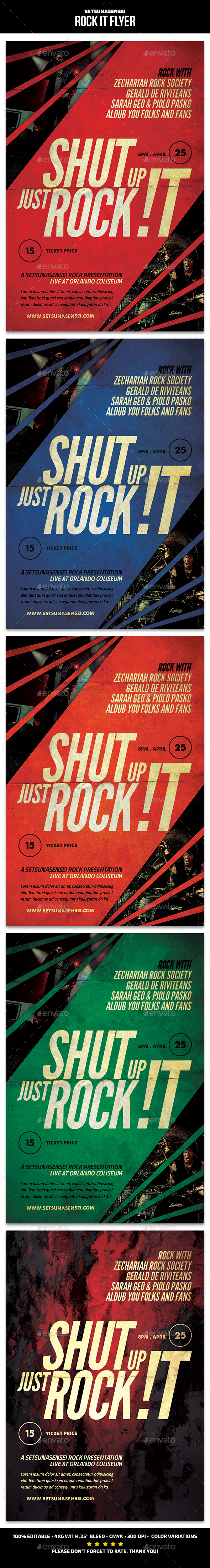 Rock It Flyer - Concerts Events