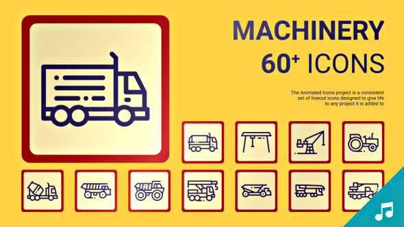 Machine and Machinery - Animated Icons and Elements