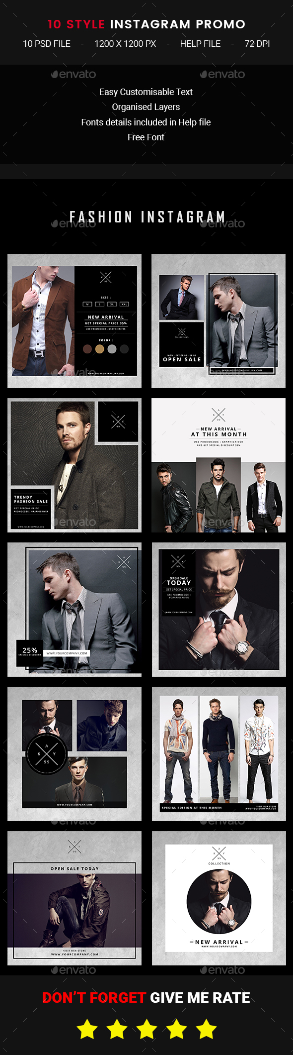 10 Instagram Fashion Promo - Banners & Ads Web Elements