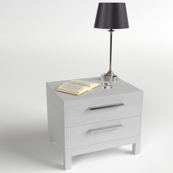 Bedside Table Set 3 - 3DOcean Item for Sale