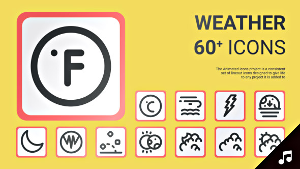 Weather Forecast - Icons and Elements for Broadcast