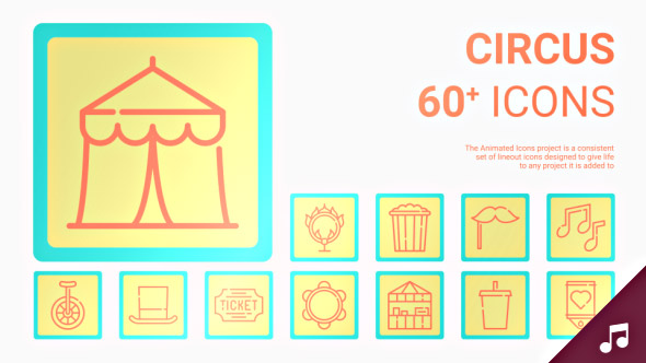 Circus Performance Elements - Animated Icons Package