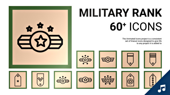 Military Rank - Animated Icon Set
