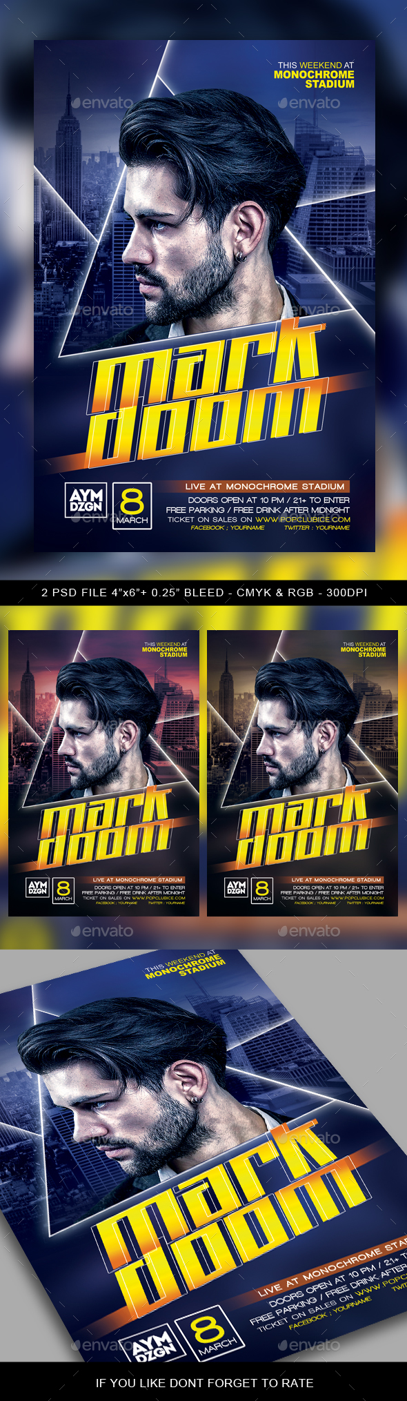 Electro Concert DJ Flyer - Clubs & Parties Events