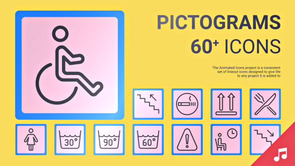 Pictograms Animated Icons - VideoHive 19608130