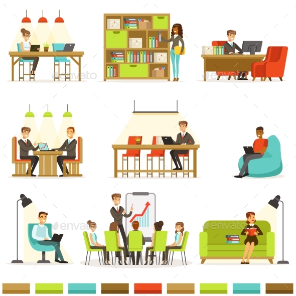 Coworking Workplace - Man-made Objects Objects