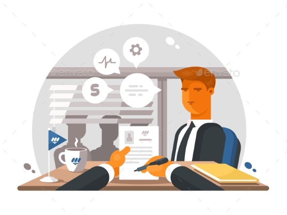 Recruitment Process in Office - People Characters